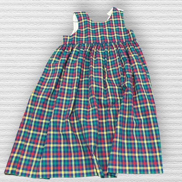 Kelly’s Kids Vintage Back To School Dress Size 6x Plaid Jumper Hopscotch - Picture 4 of 4